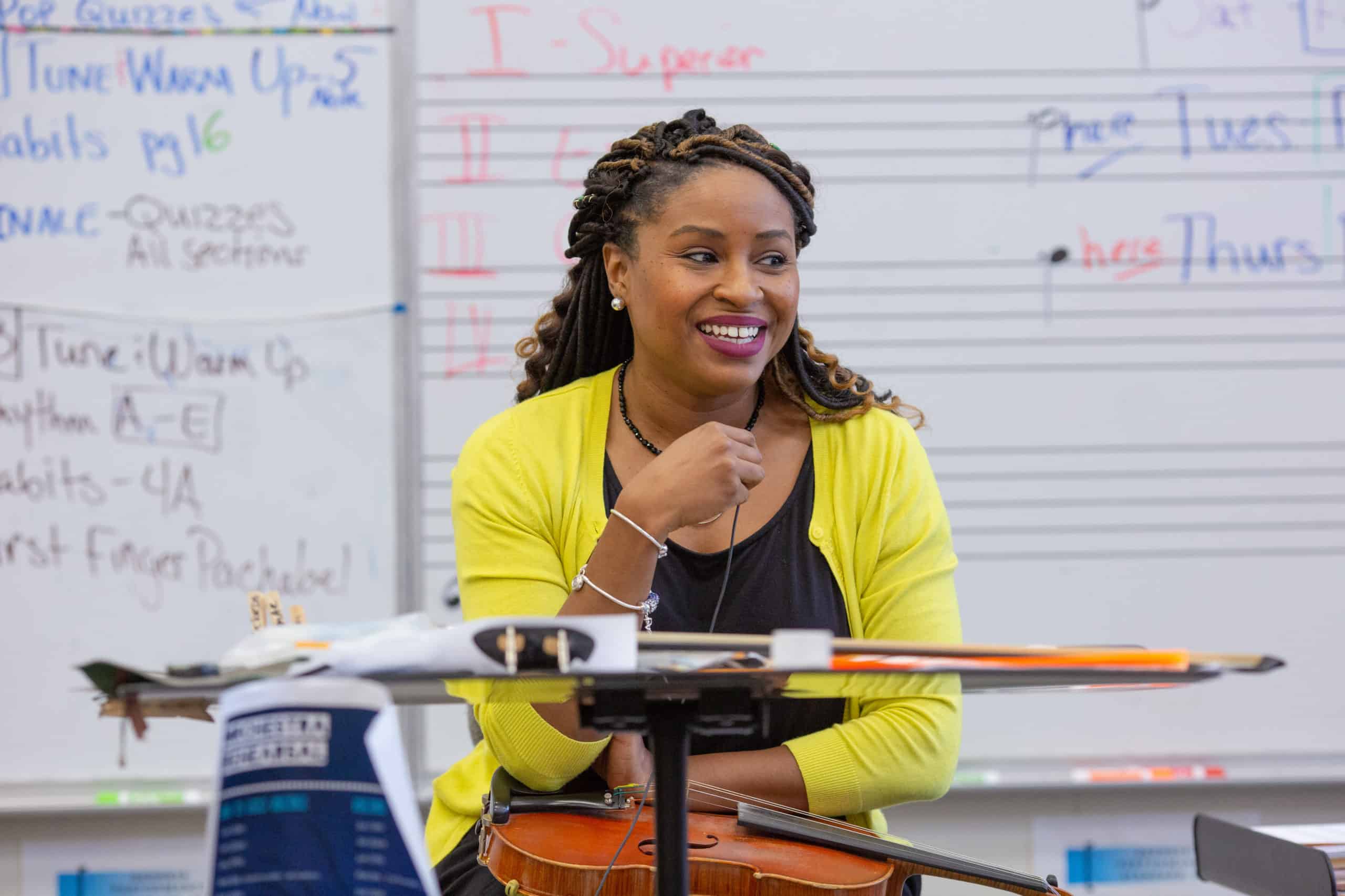 Female orchestra teacher