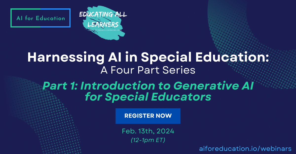 Harnessing AI for Special Education: Part 1 Introduction to Generative AI for Special Educators