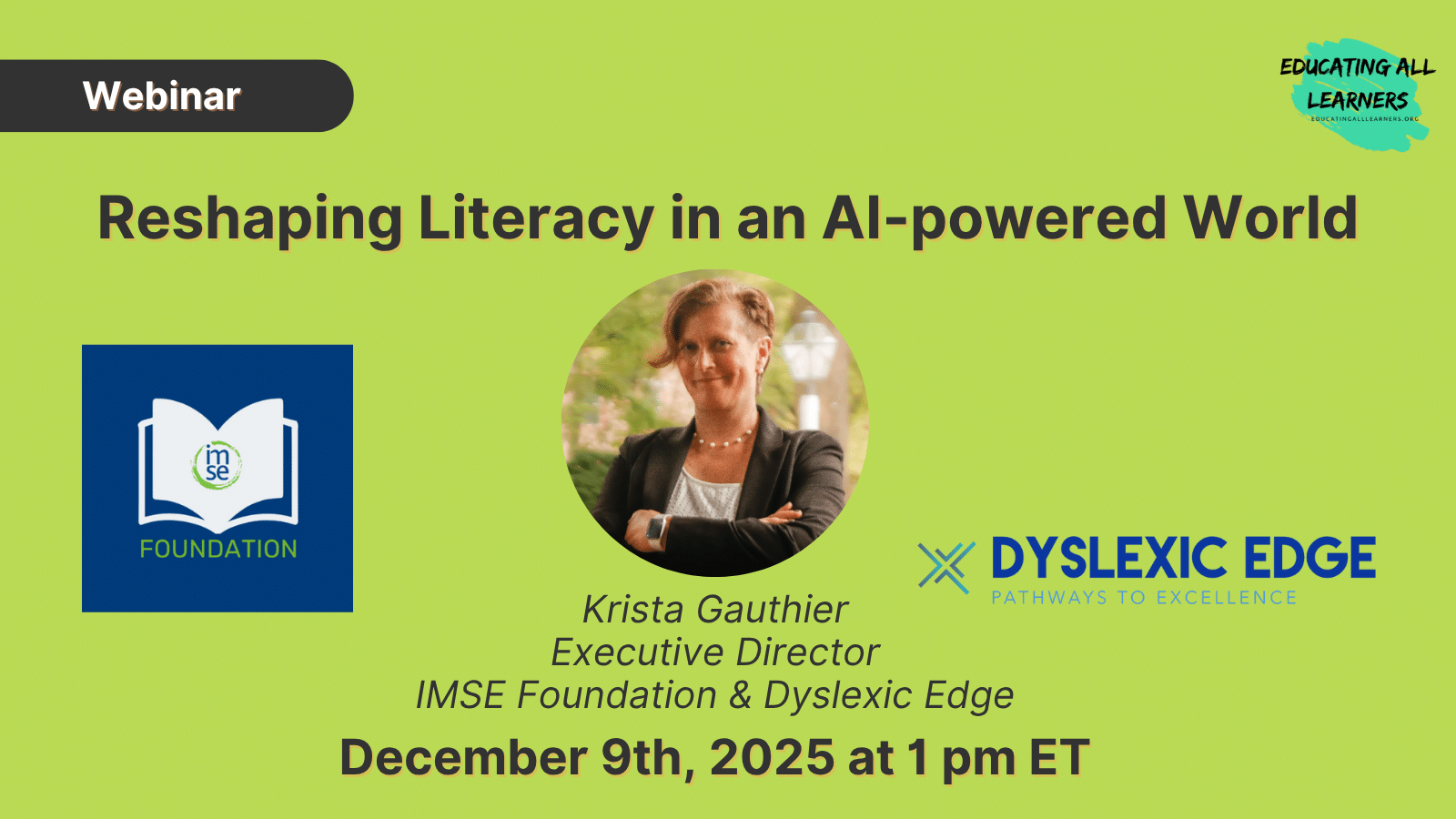Reshaping Literacy In an AI Powered World Webinar Graphic