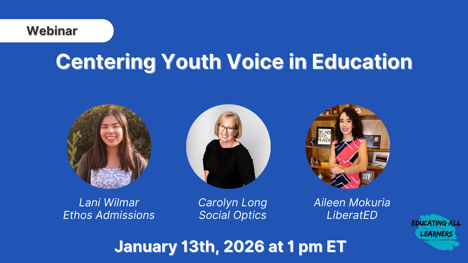 Centering Youth Voice in Education Webinar Graphic